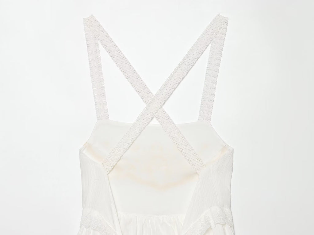 Women Clothing Summer Elegant Tulle Embroidered Mini Strap Dress Howe
