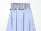 Women Clothing Summer Fashionable Lace Embroidered Plaid Midi Skirt Howe