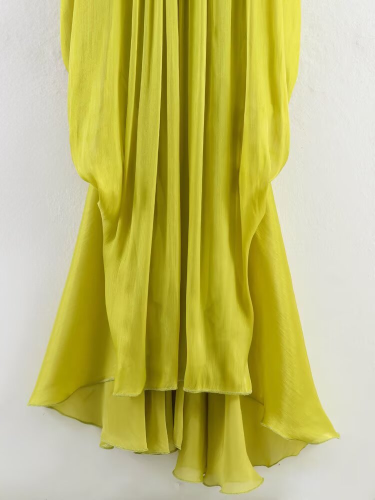 Summer Sexy Elegant Pleated Backless Strap Maxi Dress Party Dress LongZest
