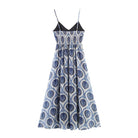Women Clothing Summer French Vacation Loose Strap Dress LongZest
