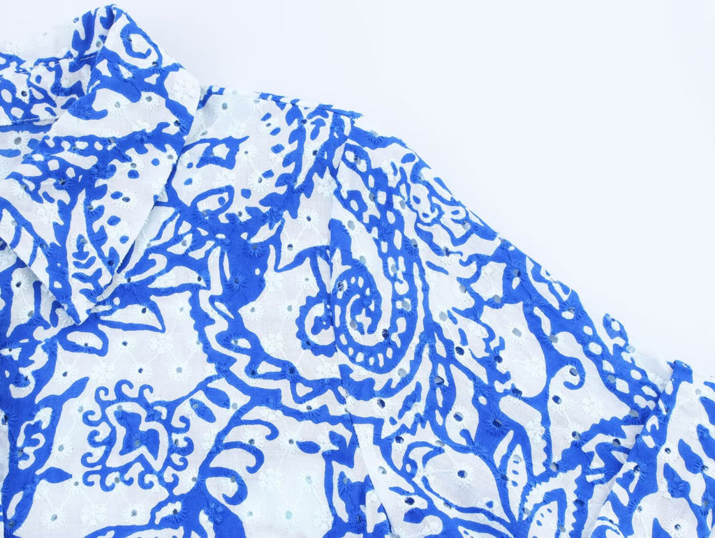 Women Clothing Summer Office with Belt Embroidery Dress Howe