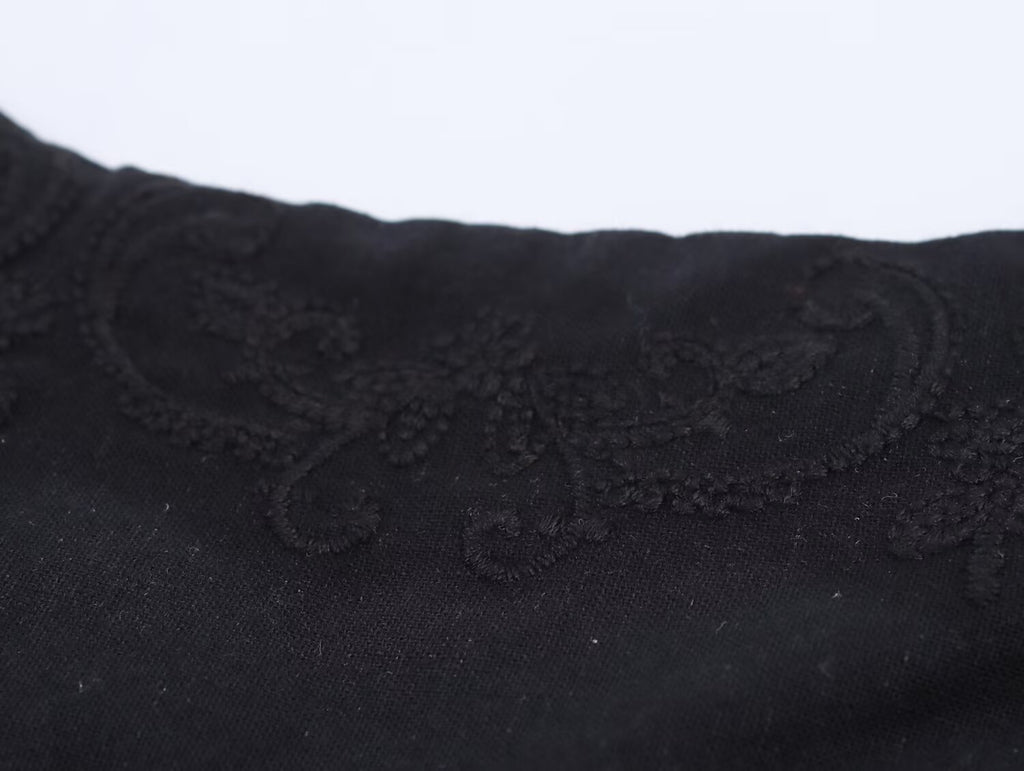 Elegant Black Slim Fit Slimming Lace Stitching Side Waist Split Sling Dress Howe
