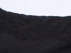 Elegant Black Slim Fit Slimming Lace Stitching Side Waist Split Sling Dress Howe
