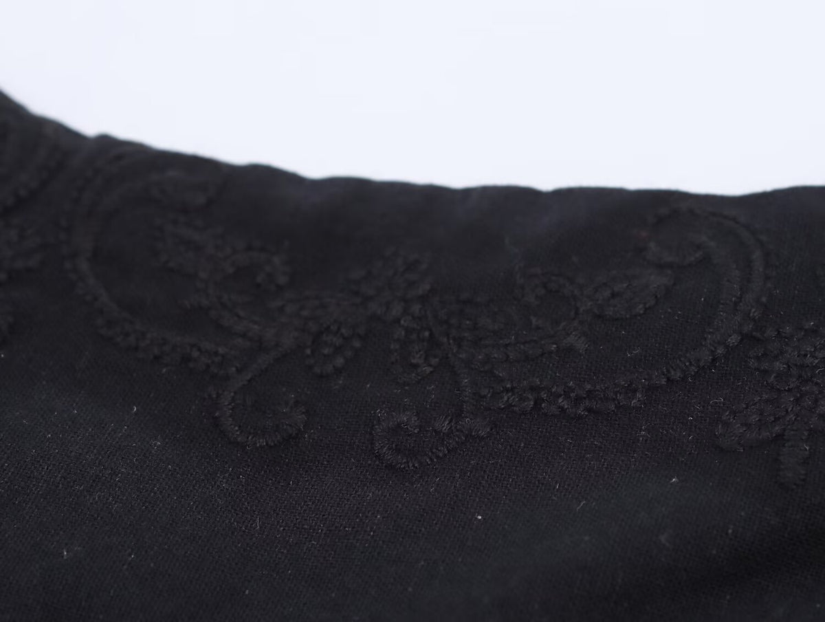 Elegant Black Slim Fit Slimming Lace Stitching Side Waist Split Sling Dress Howe