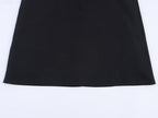 Elegant Black Slim Fit Slimming Lace Stitching Side Waist Split Sling Dress Howe
