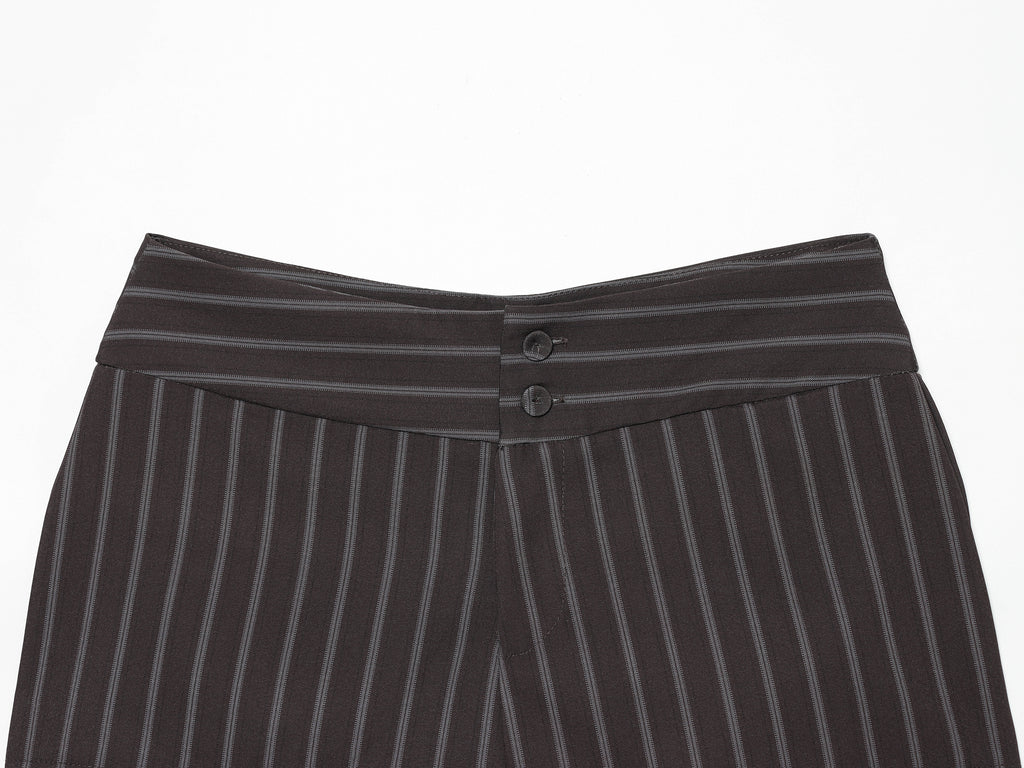 Spring Fashionable All Match Thin Striped Waist Shorts DaRoca