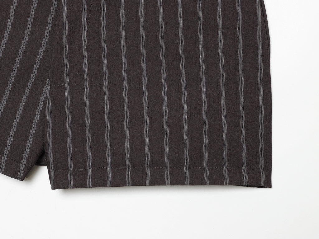 Spring Fashionable All Match Thin Striped Waist Shorts DaRoca