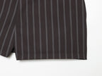 Spring Fashionable All Match Thin Striped Waist Shorts DaRoca