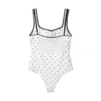 Women Clothing Gentle Sleeveless Stylish Simple Polka Dot Lace Sling Jumpsuit JiaJia