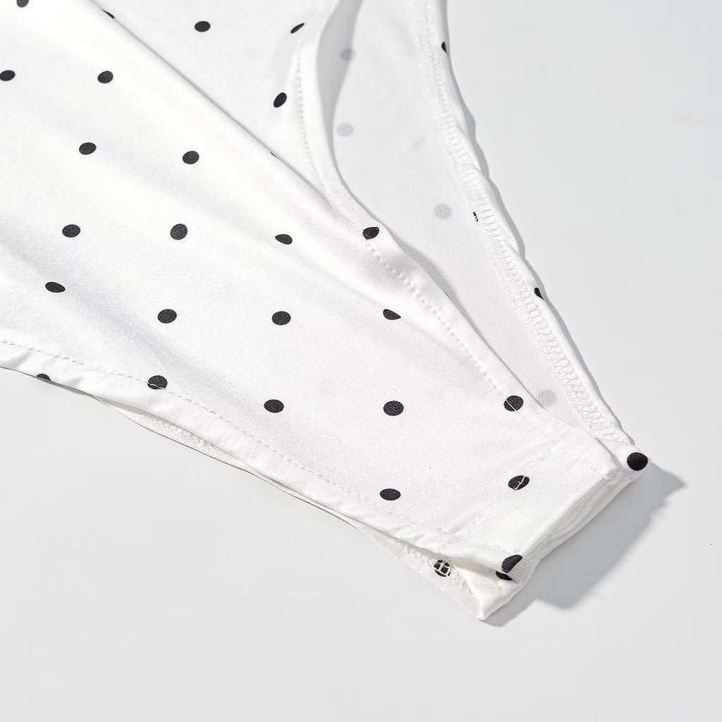 Women Clothing Gentle Sleeveless Stylish Simple Polka Dot Lace Sling Jumpsuit JiaJia