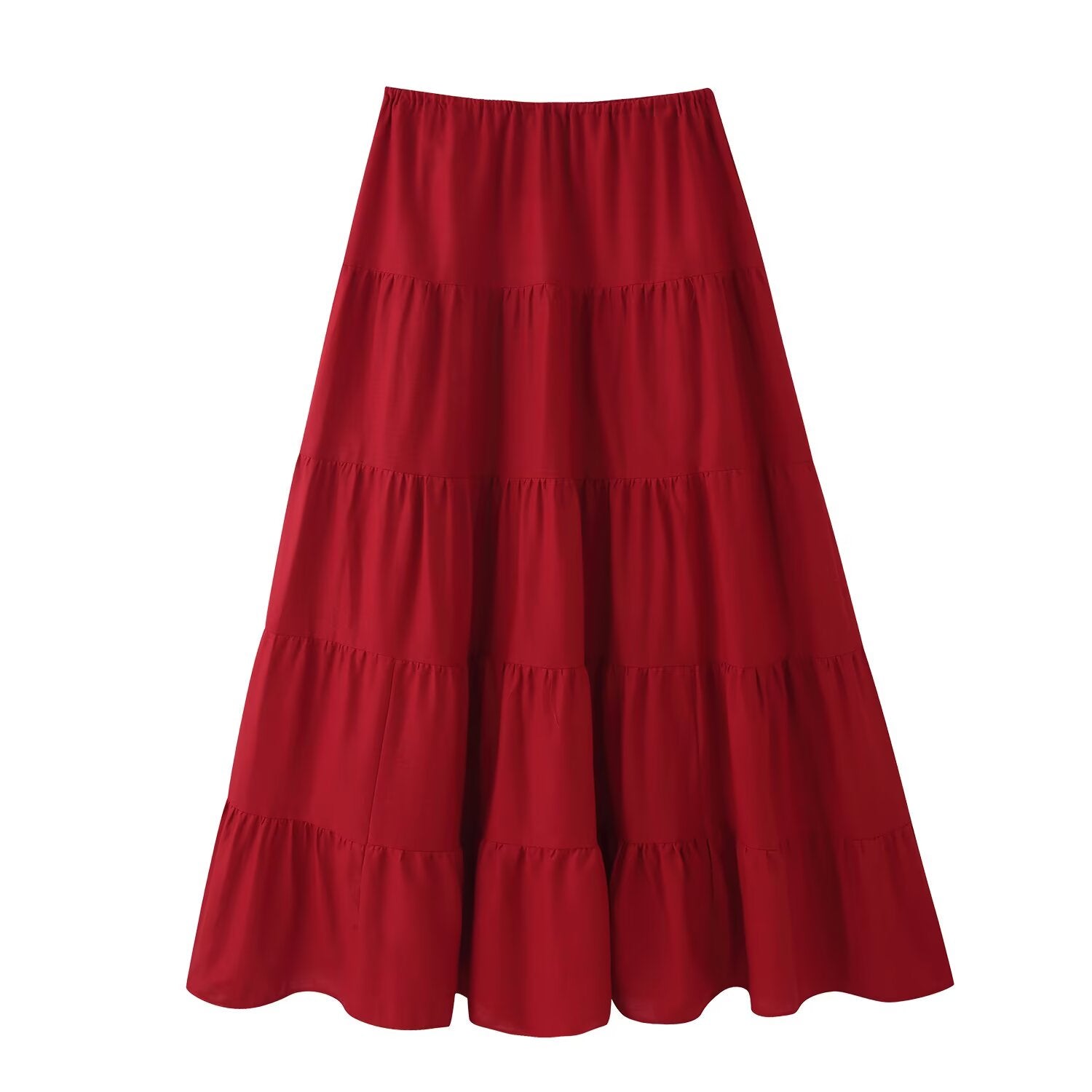 Women Clothing Lace up Pleated Midi Skirt Sets JOUNJ