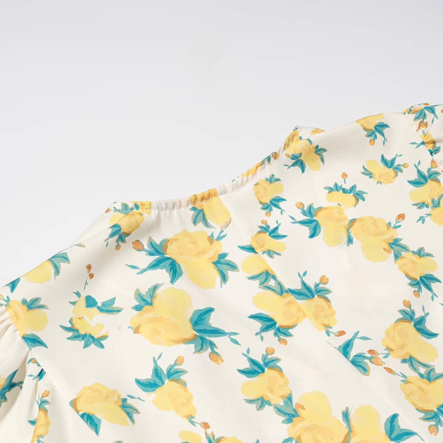 Women Clothing Fashionable All Matching Printed Floral Flounce Slim Dress JiaJia