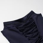 Summer Women Clothing Pleated Elegant Sleeveless Slim Fit Evening Dress Ribbon Tube Top Dress JiaJia