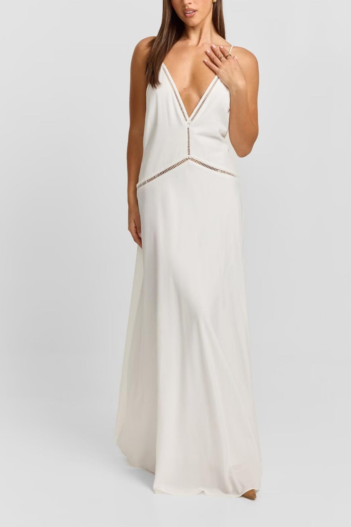 Summer Women Wear Slim Fit Solid Color Halter Deep V Plunge Sexy Backless Dress CHEN