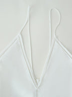 Summer Women Wear Slim Fit Solid Color Halter Deep V Plunge Sexy Backless Dress CHEN