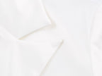Women Clothing Simple Elegant White Slim Fit Backless Silk Satin Texture Short Blazer SenDa