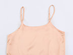 Women Clothing Summer Lace Silk Satin Texture Underwear Strap Dress SenDa