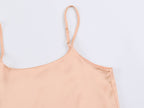 Women Clothing Summer Lace Silk Satin Texture Underwear Strap Dress SenDa