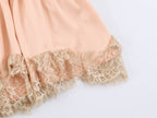 Women Clothing Summer Lace Silk Satin Texture Underwear Strap Dress SenDa