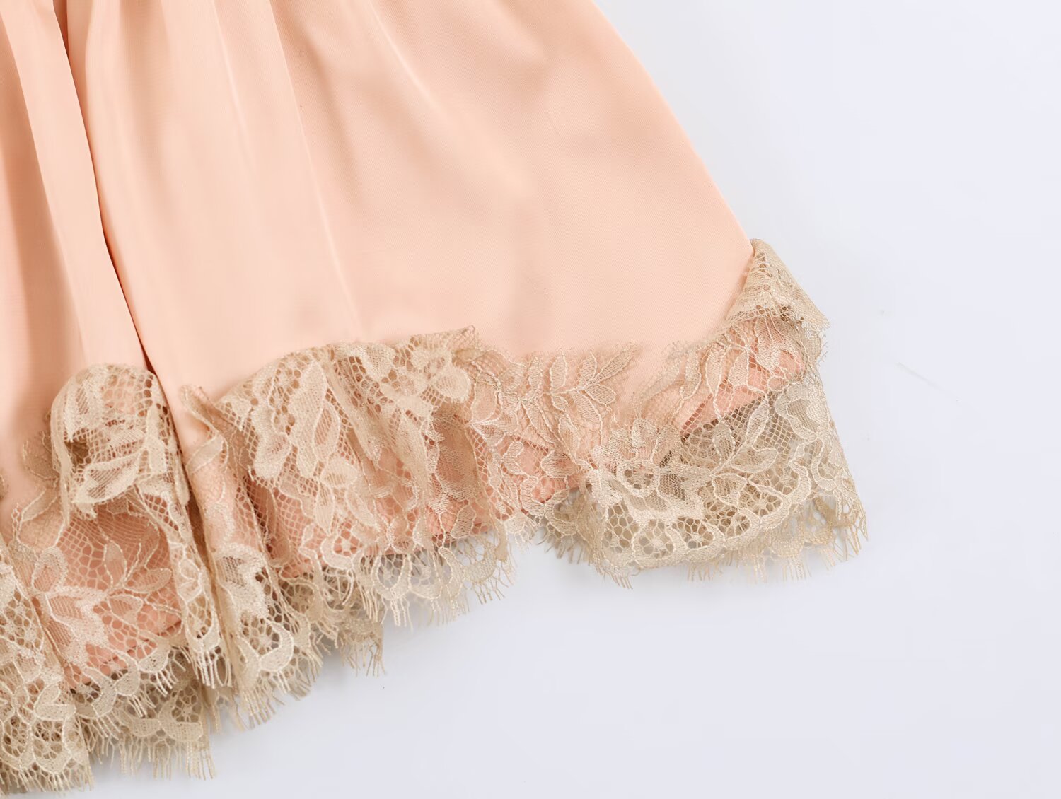 Women Clothing Summer Lace Silk Satin Texture Underwear Strap Dress SenDa