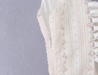 Women Clothing Summer Sweet Spaghetti Strap Waist Lace Stitching Floral Dress Aiostar