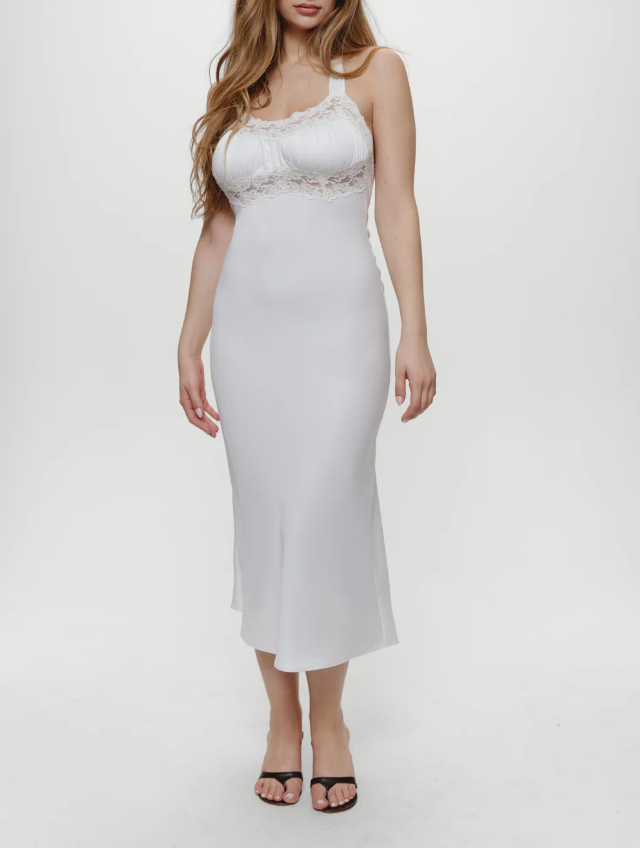 Vacation Dress Lace Slim Fit Patchwork Backless Halter Dress TinkleBell