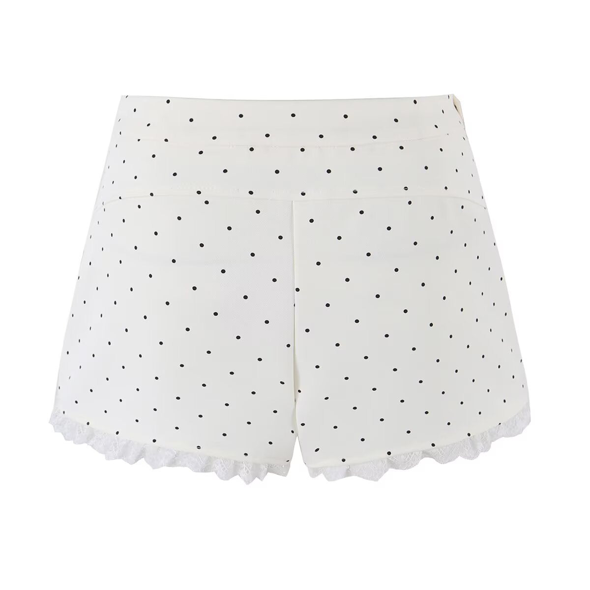 Sexy Lace Stitching Polka Dot Skirt Women Summer Anti Exposure Slimming False Two Piece Sheath Short Skirt Aiostar