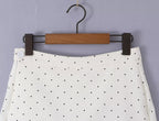 Sexy Lace Stitching Polka Dot Skirt Women Summer Anti Exposure Slimming False Two Piece Sheath Short Skirt Aiostar