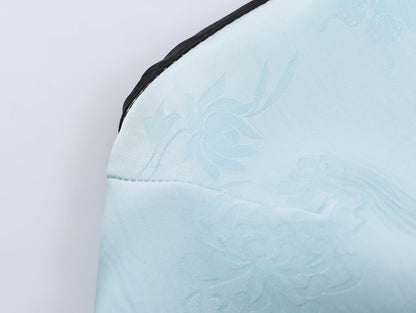 Women Clothing Cold Feeling Dark Pattern Jacquard Halter Improved Cheongsam Long Slimming Dress SenDa