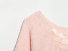 Women Clothing Summer French Gentle Handmade Sequin Accessories Sweater Howe