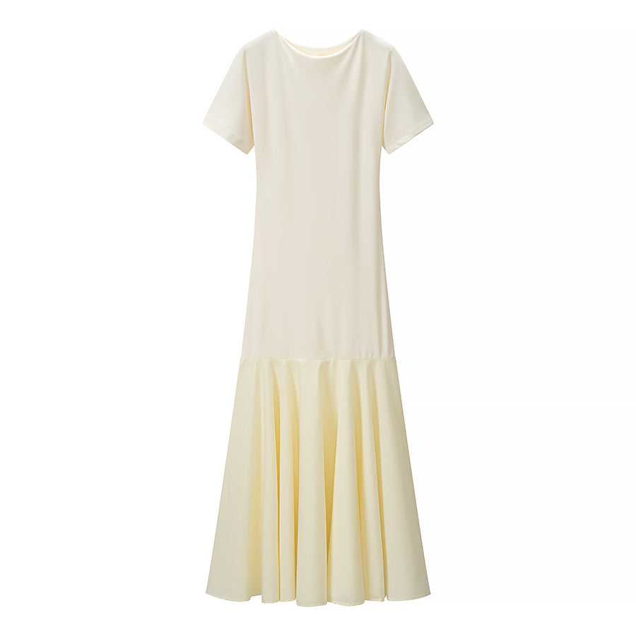 Women Clothing Summer Elegant Slim Flared Waist Dress JiaJia