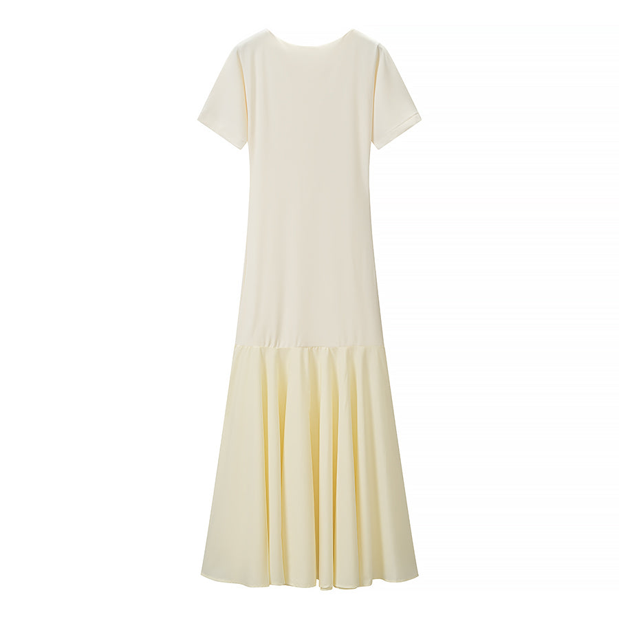 Women Clothing Summer Elegant Slim Flared Waist Dress JiaJia