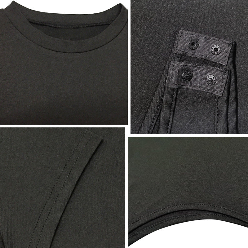 Body ajustado de color liso para mujer, ropa básica informal de manga corta con cuello redondo, para verano