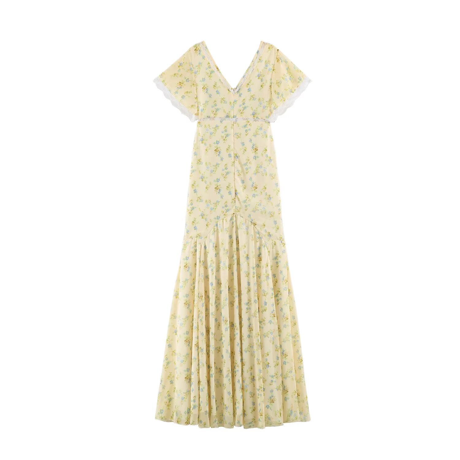 Women Clothing French Floral Lace Slim Fit Long Hip Dress LongZest