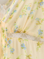 Women Clothing French Floral Lace Slim Fit Long Hip Dress LongZest