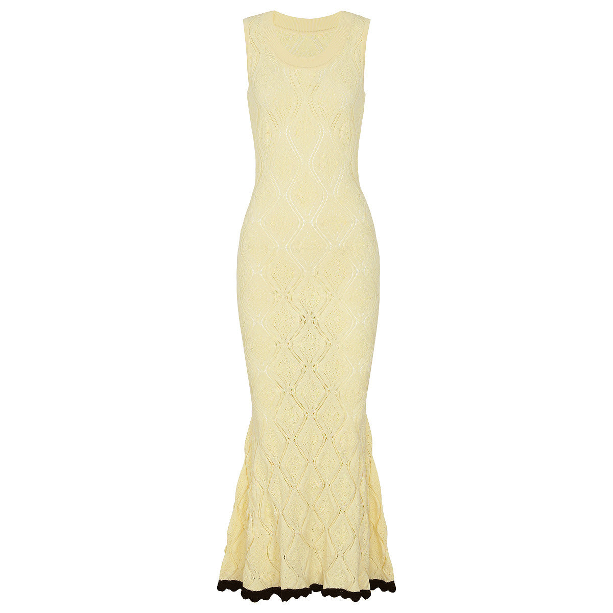 Summer Ladies Internet Popular Slim Fitting Slimming Sleeveless Hollow Out Cutout out Maxi Dress Women Dimenssa