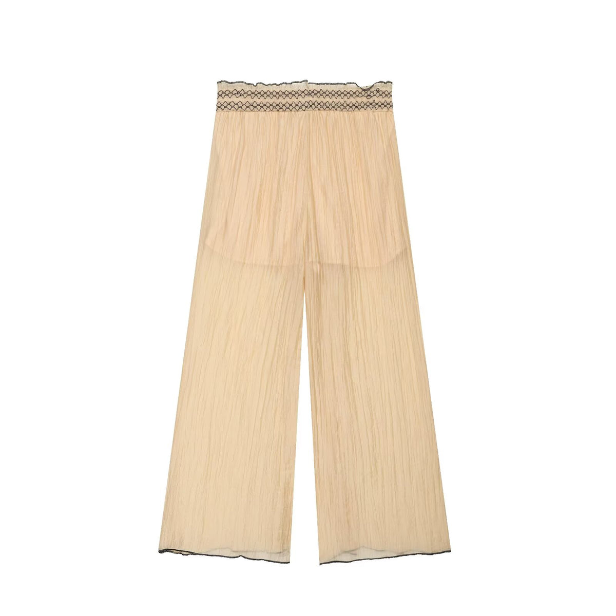 Women Clothing Color Contrast Stitching Vest Top Wide Leg Pant Sets Howe