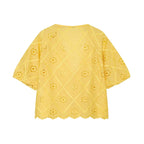 Women Solid Color Summer Embroidered Short Sets Howe