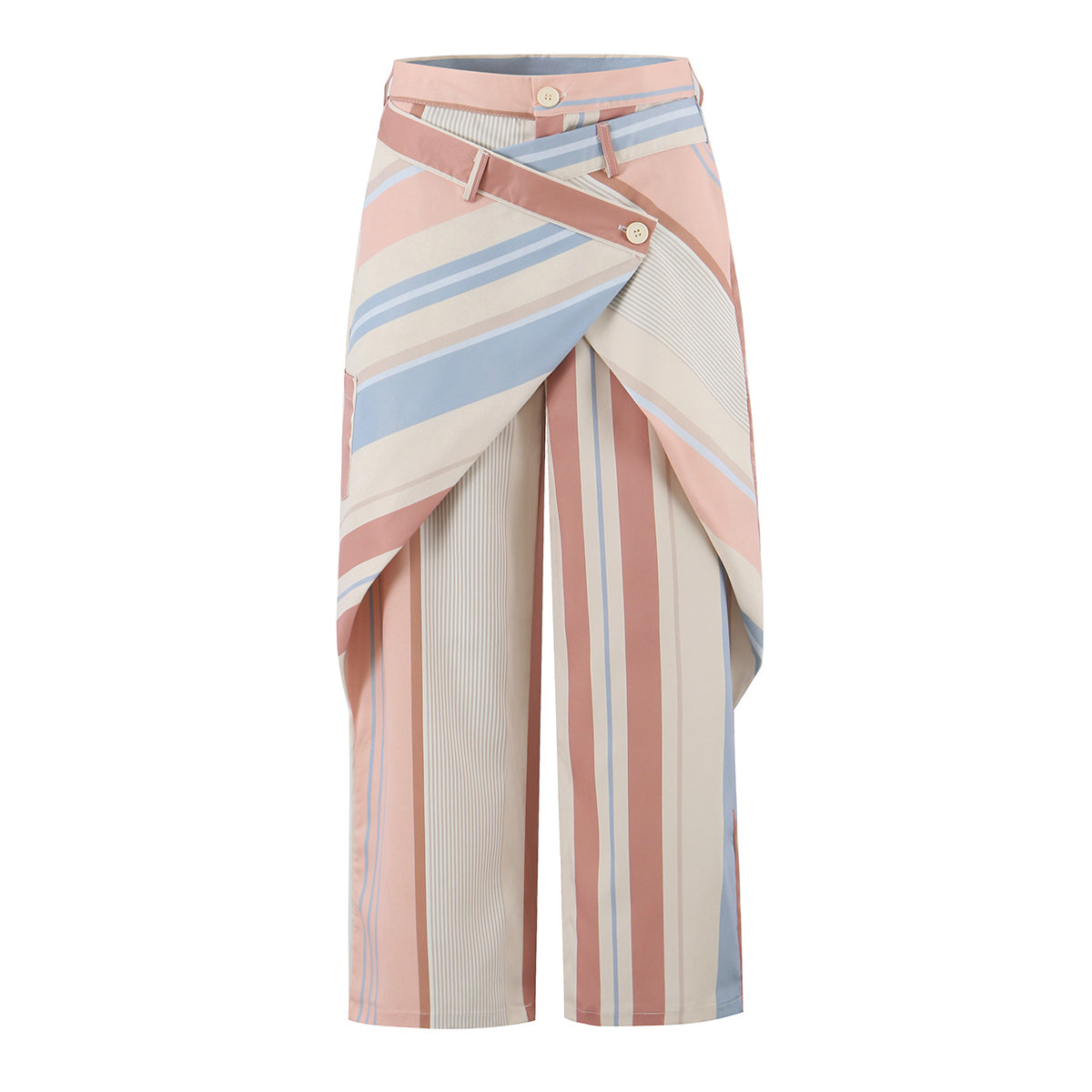 Orange Pink Stripes Pants
