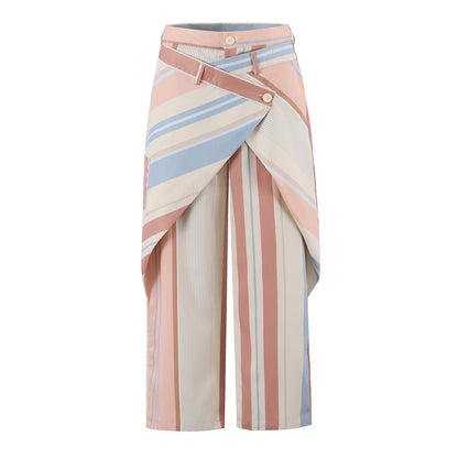 Orange Pink Stripes Pants