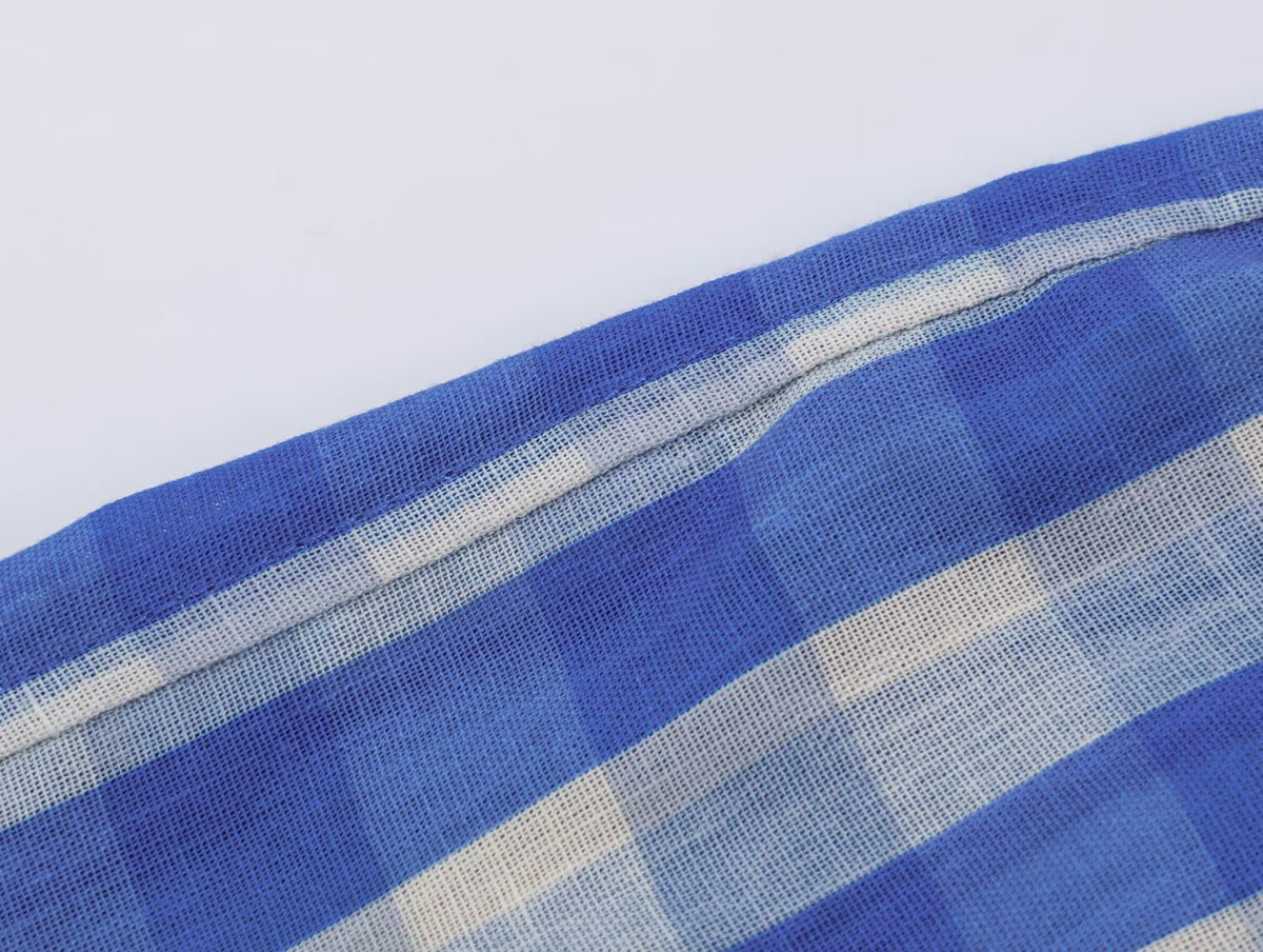 Office Polo Collar Stripes Trench Coat Women Blue Intellectual Elegant Design SenDa