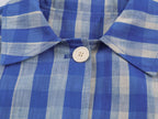 Office Polo Collar Stripes Trench Coat Women Blue Intellectual Elegant Design SenDa