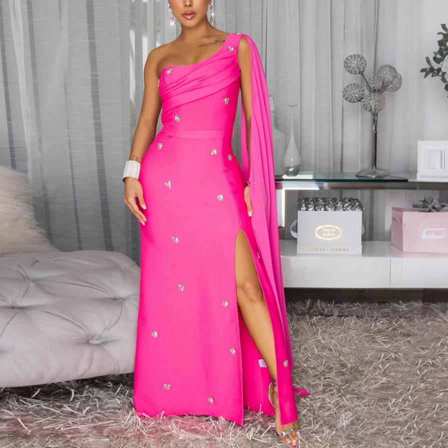 Women Clothing Split Cloak Dress Sleeveless Dress Coya