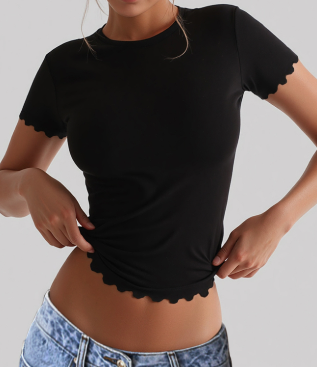 Yoga Solid Color Short Sleeve T shirt Top Summer Women Clothing Zoyun