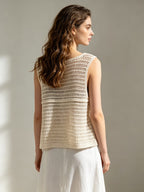 Women Summer Embroidered Sleeveless Multi Color Vest Reddy