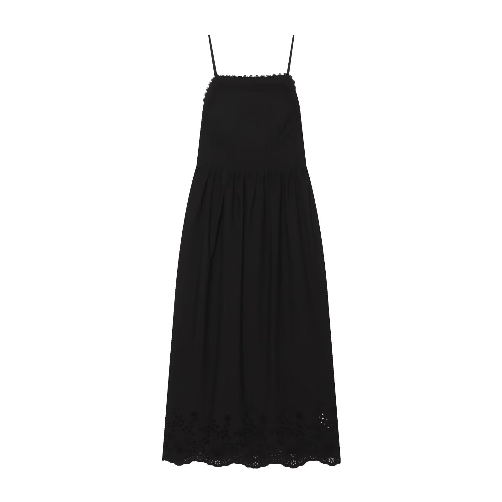Women Hollow Out Cutout Embroidered Midi Strap Dress Howe