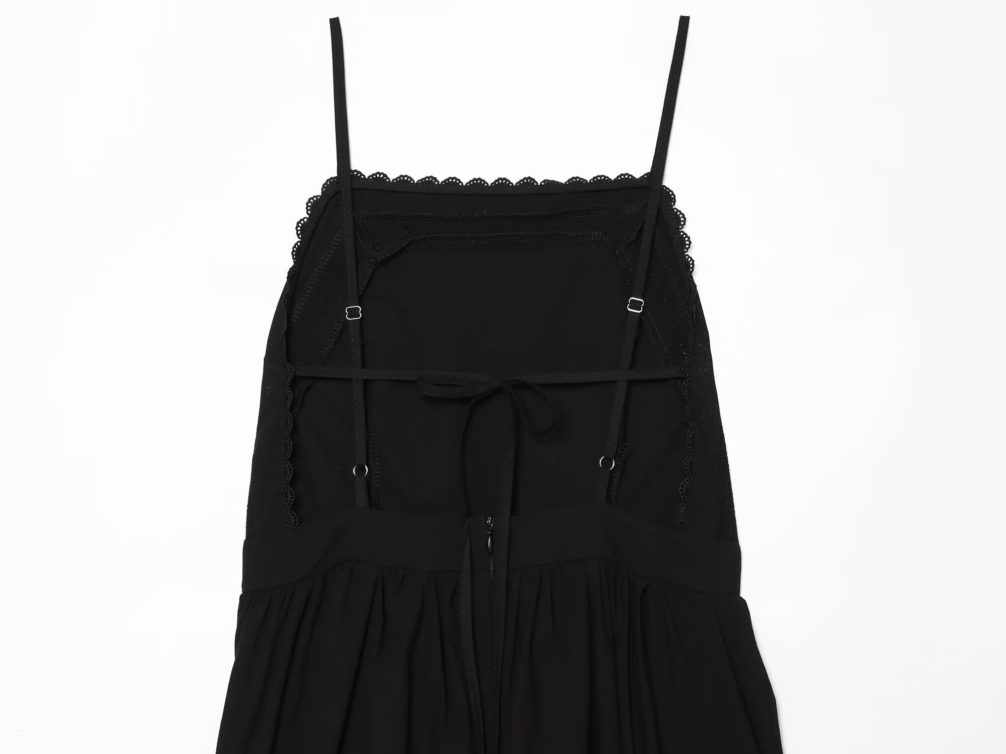 Women Hollow Out Cutout Embroidered Midi Strap Dress Howe