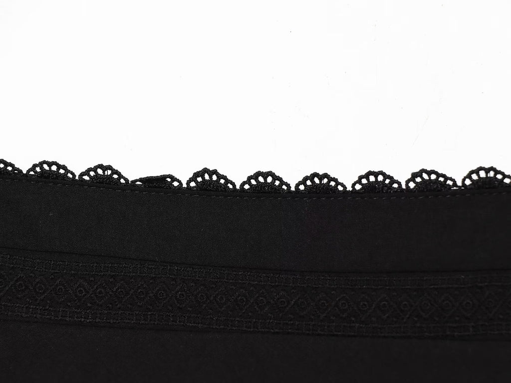 Women Hollow Out Cutout Embroidered Midi Strap Dress Howe
