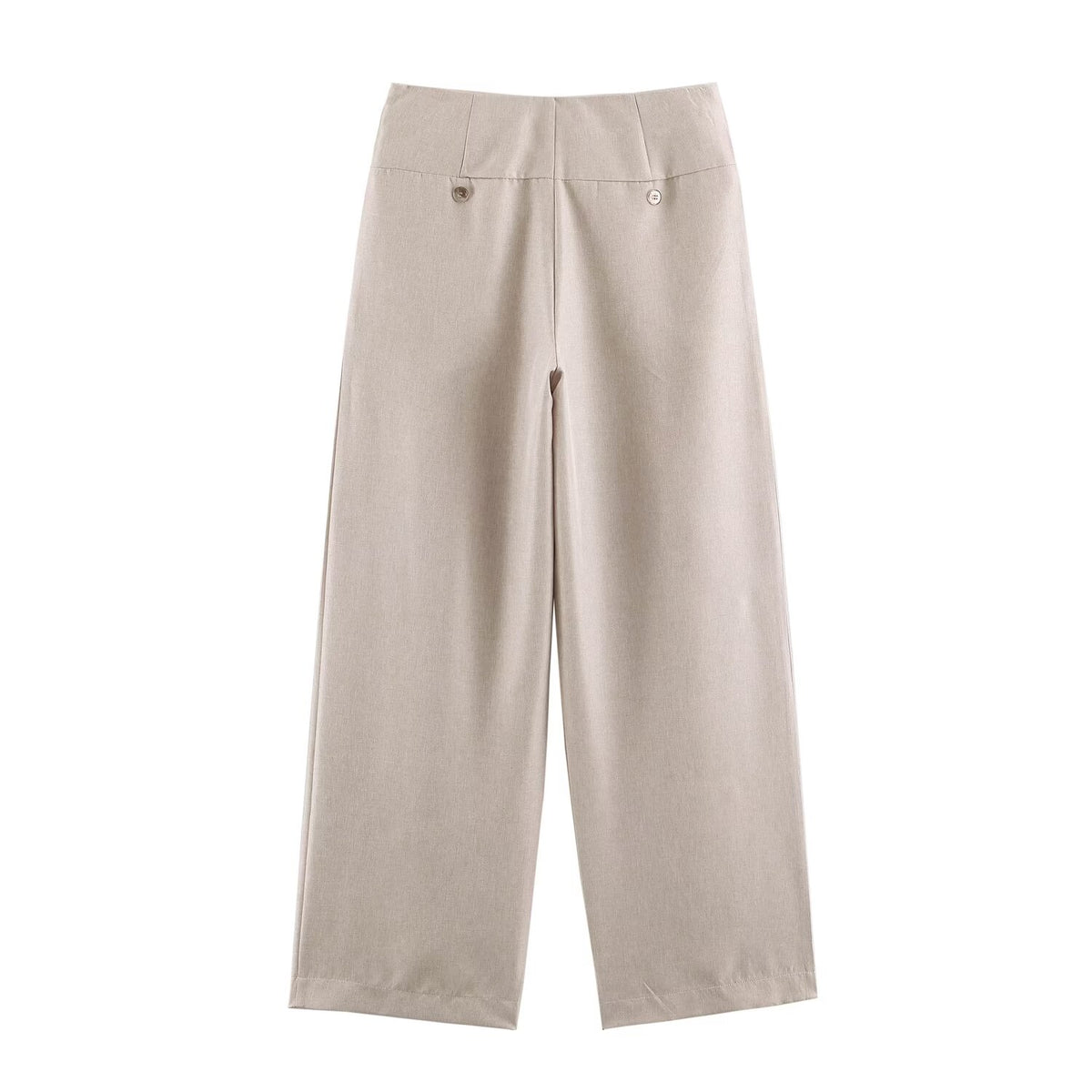 Women Clothing Summer Pleated Blazer Straight Leg Pants Sets SenDa