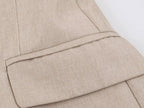 Women Clothing Summer Pleated Blazer Straight Leg Pants Sets SenDa